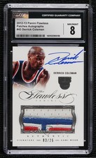 2012-13 Panini Flawless 3/25 Derrick Coleman #43 CGC 8 Patch Auto 3d3