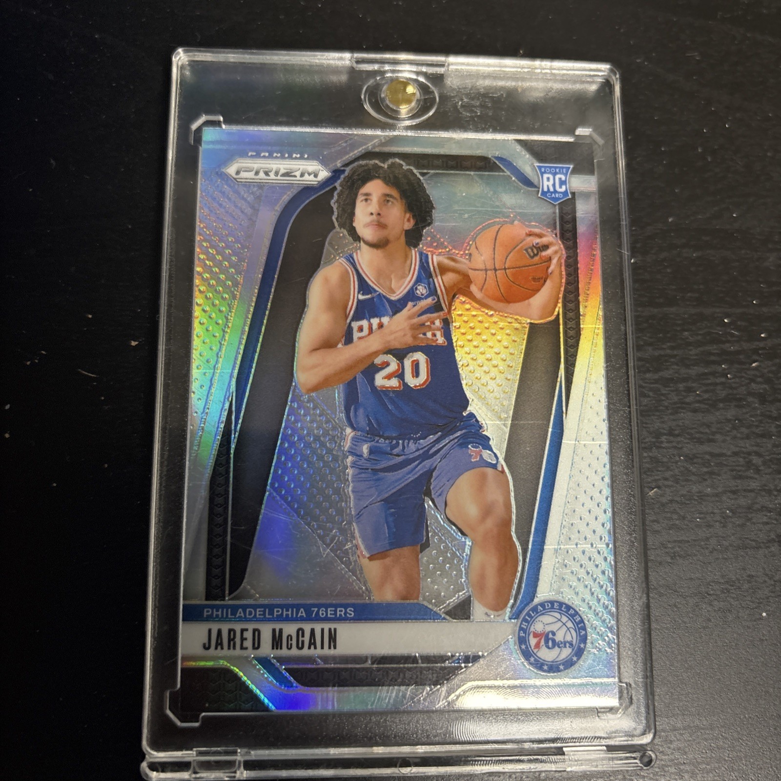 2024-2025 Panini Prizm Jared McCain #222 Rookie Wave Silver Prizm