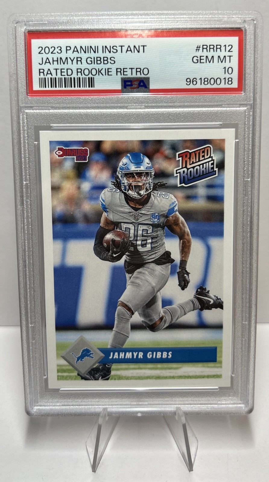 Jahmyr Gibbs Panini Instant Rated Rookie Retro #RRR12 Base