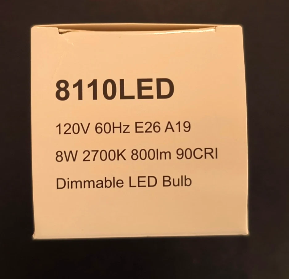 A19 FILAMENT LED E26 8W FOR 40W REPLACEMENT BULB X 3 DIMMABLE 800 LUMENS MODERN - Image 3 of 4