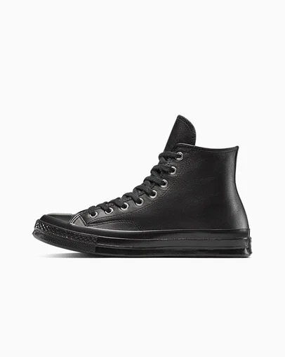 Converse Chuck 70 Hi Leather Black Men's Size 11.5 A15169C CTAS