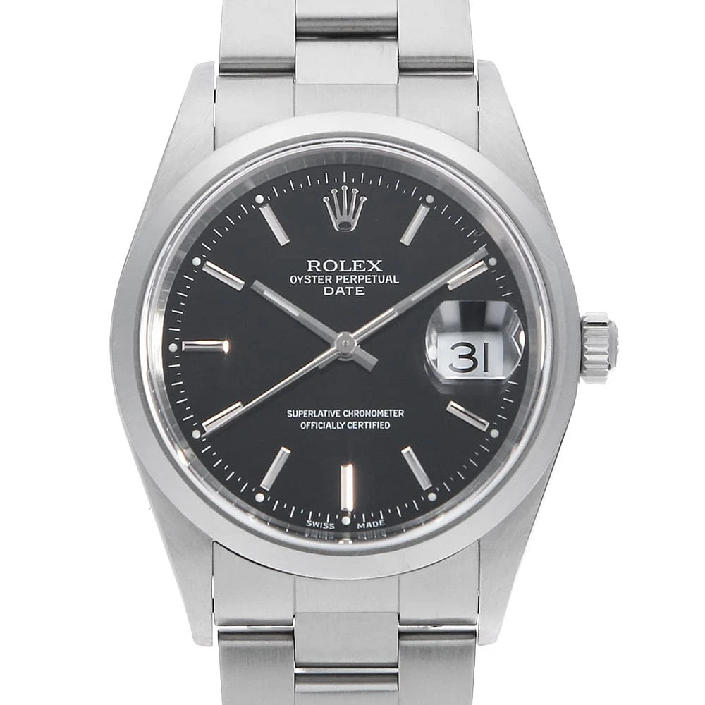 Rolex — ROLEX Oyster Perpetual Date 15200 black bar P Number second hand mens