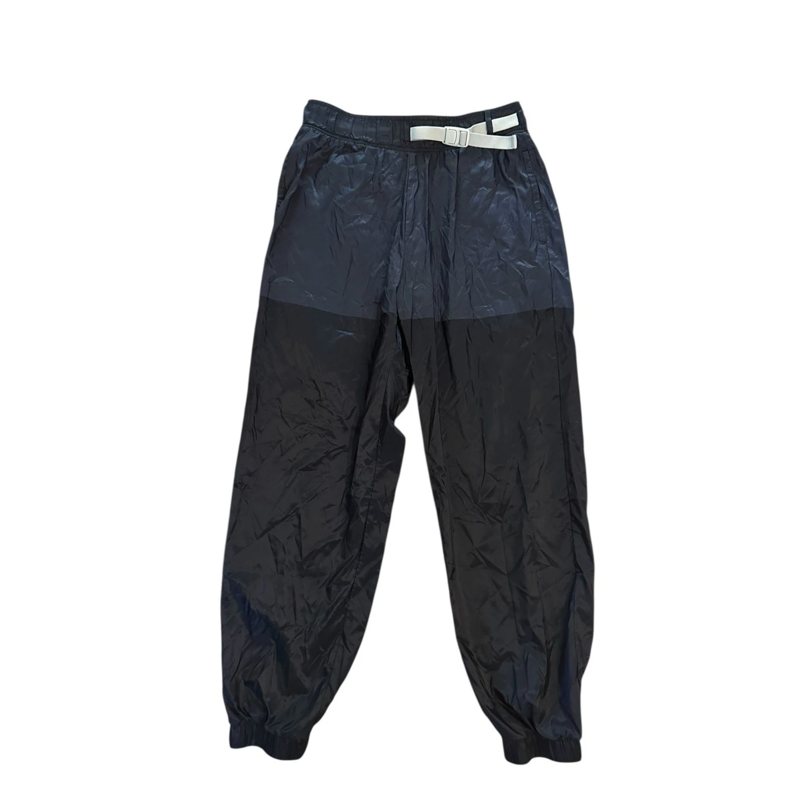 Women M Nike Sportswear Medium Tech Pack Sheer Woven Rain Pants Navy Black