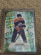 2024-25 UD Ice Base Emerald Green Parallel #57 Zach Hyman