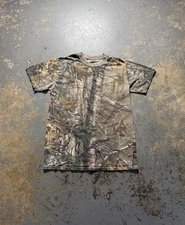 Y2K Realtree Camo Basic Essential Tee Shirt-Size Small