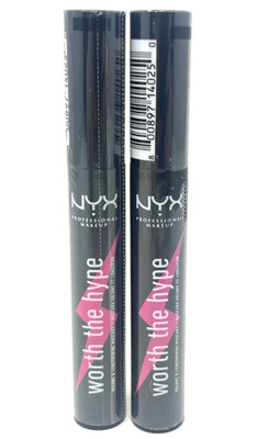 (2) NYX Worth The Hype Volume & Lengthening Mascara Sealed WTHM01 - Black