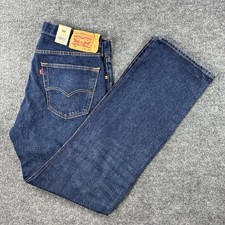 Levis 501 Jeans Mens 36x34 Blue Button Fly Denim Original Straight Dark Wash NEW