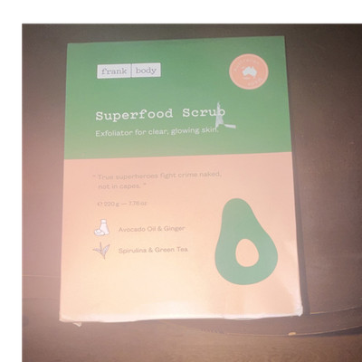 Frank Body Superfood Body Scrub 220g Avocado Oil & Ginger Cruelty-Free AU