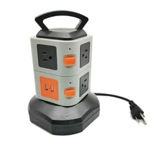 Power Strip Surge Protector 14 Outlets 4 USB 6.5Ft Extension Cord Vertical Desig