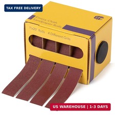 4 Grits Emery Cloth Roll 1" x 20 FT 150/240/320/400 Grit Abrasive Sandpaper Roll