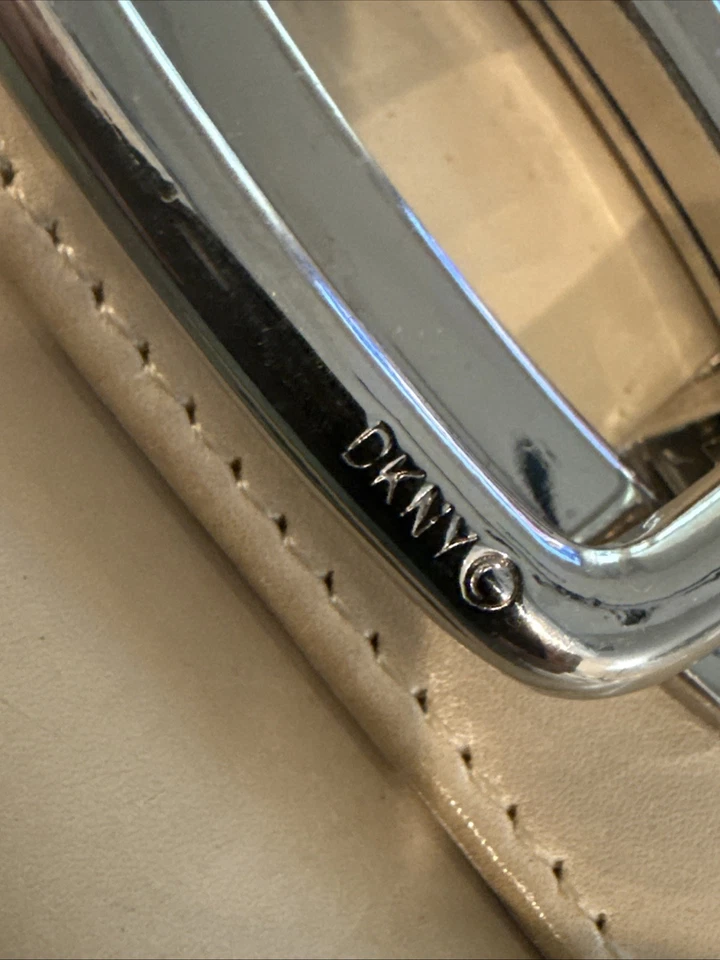 DKNY Womens Leather Adjustable Strap Lined Dome Crossbody Bag - Image 3 of 4