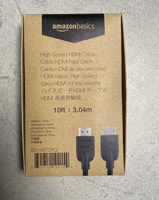 Amazon Basics 4K HDMI Kabel 3m Highspeed mit Ethernet 18 Gbit/s Schwarz NEU+OVP
