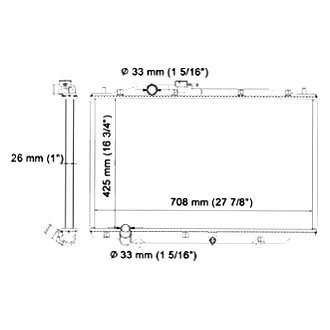 For Acura TL 2004-2006 Reach Cooling Engine Coolant Radiator Foto 4 de 4