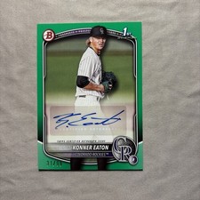 2025 Bowman Paper Prospect Autograph Green #BPA-KE Konner Eaton Auto /99 Rockies