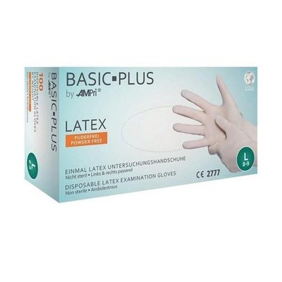 Ampri Einw.-Handsch.Basic Plus Gr.XL hellbeige Latex EN 455 PSA I 100 St./Box