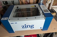 Epilog Zing 30 Watt Laser Engraving Machine plus blower, air curtain pumps, more