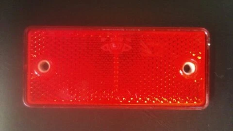 Reflector Screw In Rectangular Red Car Truck Caravan Trailer Gate Sign Posts - Picture 1 of 1