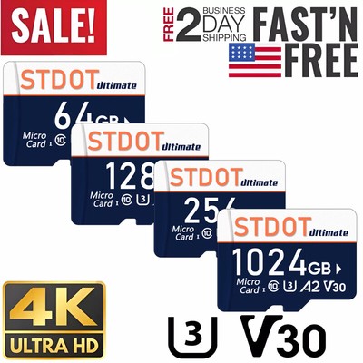 Micro SD Card Ultra Memory Card 32GB 64GB 128GB 256GB 1TB Class 10 - 4K Ultra HD