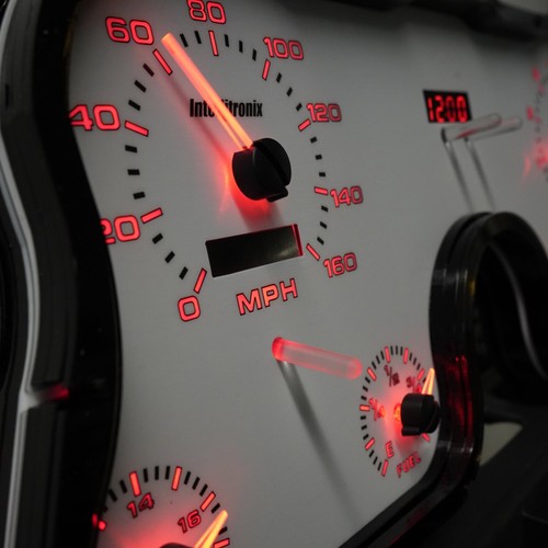 1967-1972 Chevy Truck Analog WL6003R White Faceplate Backlit Red LED's USA Made! - Picture 3 of 20