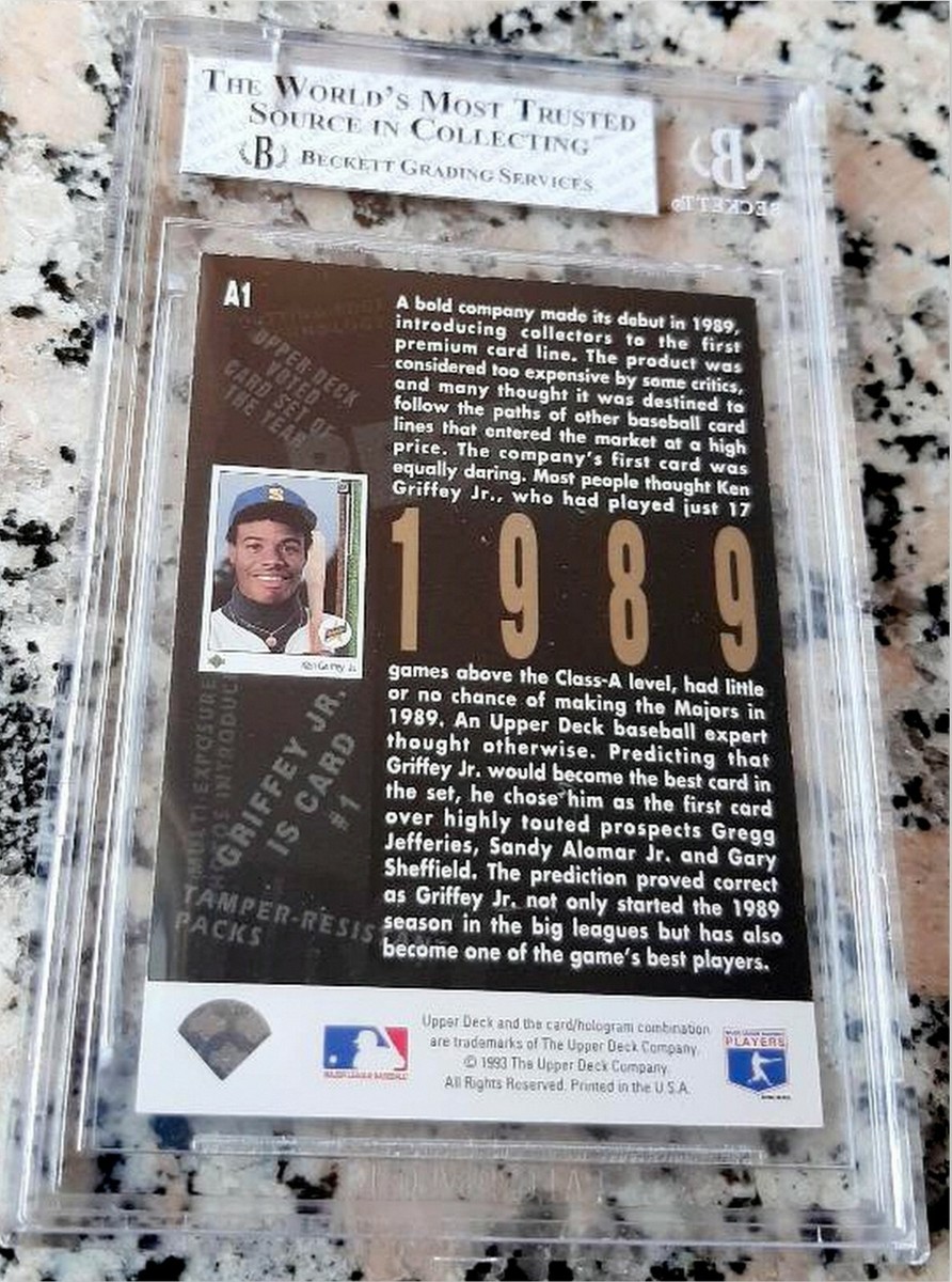 KEN GRIFFEY JR. Upper Deck SP BLACK #1 Draft Pick STAR Rookie Card