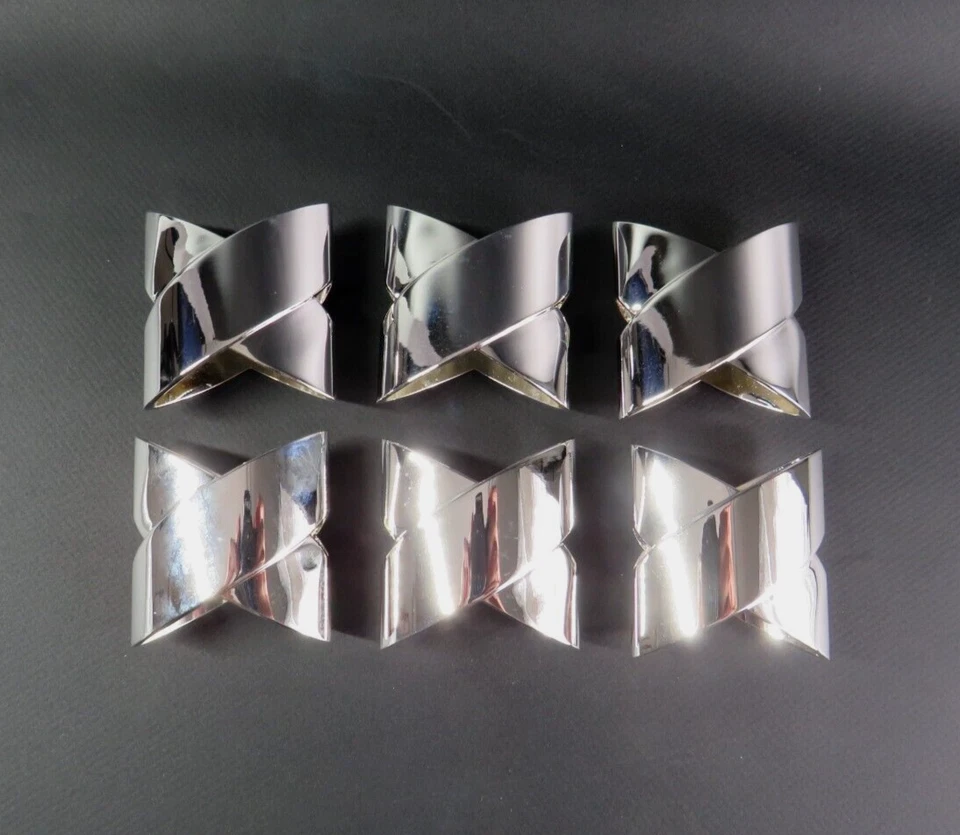 6 versilberte KREUZ Serviettenringe  - unbenutzt - Bild 3 von 3