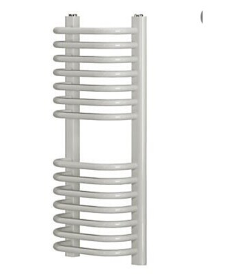 Blyss 1030BTU Curved D Bar Towel Warmer Radiator White (H)700mm x 