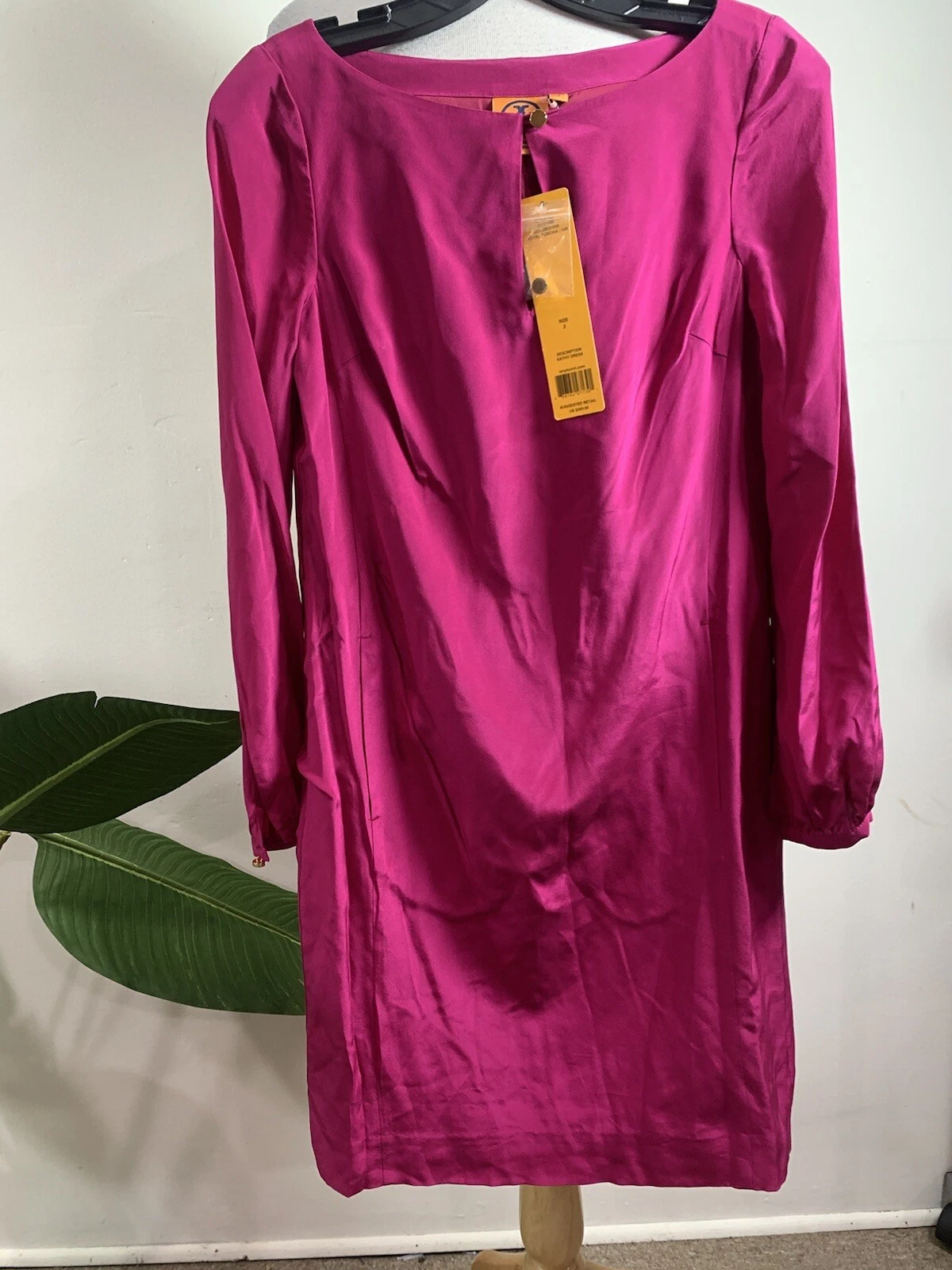 Mini abito Tory Burch Kathy taglia 2 cintura mancante $179