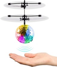 Magic Flying Ball Toy, Infrared Induction RC Helicopter Drone, Disco Light LEDs,