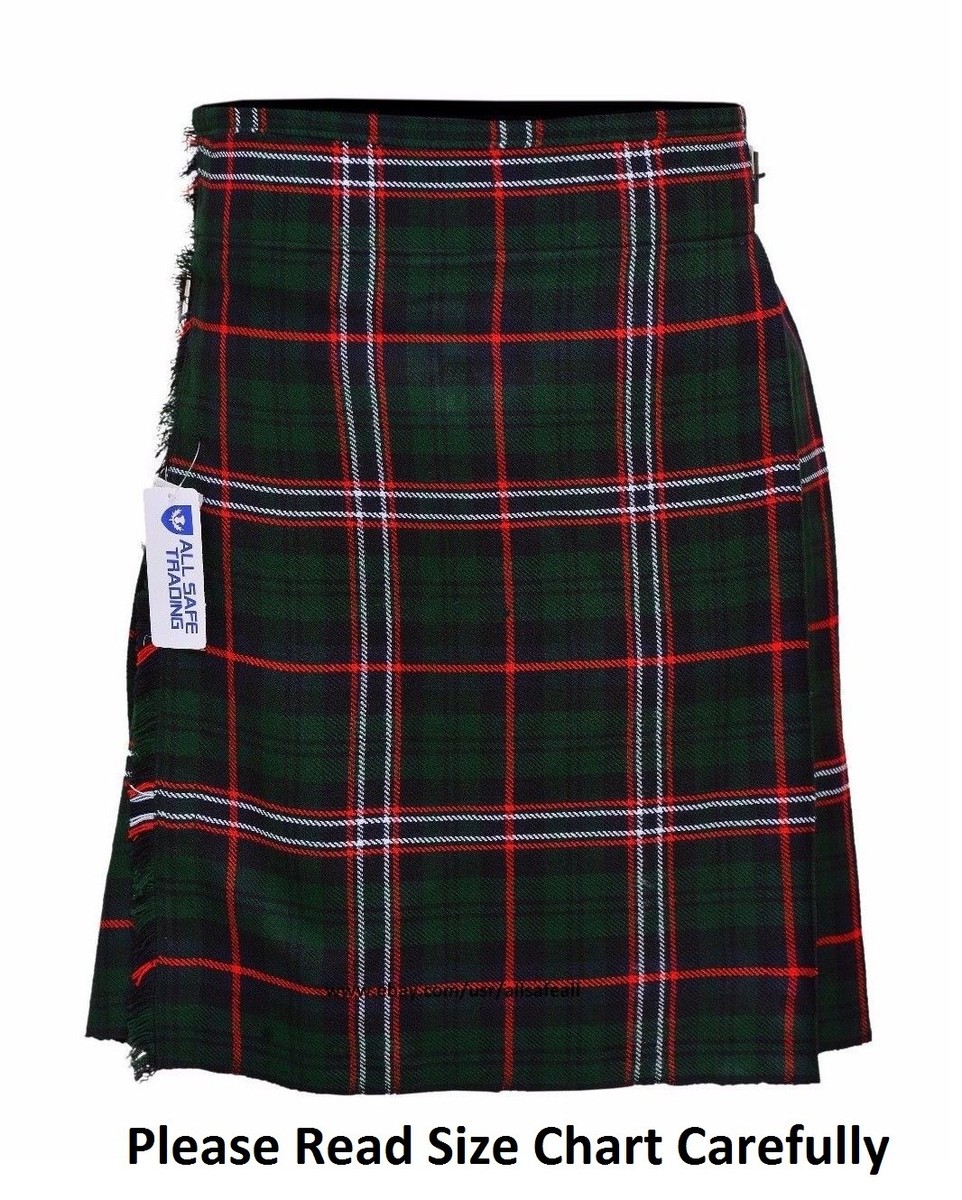 Black Stewart Men's 5 Yard Tartan Kilt - 13oz Acrylic Highland Kilt, Adjustable Straps, 24 Inch Length, Machine Washable - View #9