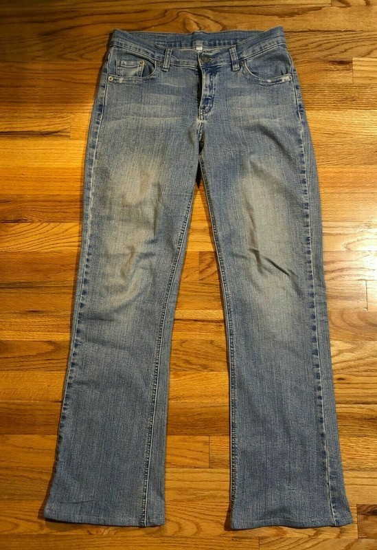 WOMENS VINTAGE M2F BLUE BOOTCUT DENIM JEANS SZ 26/6