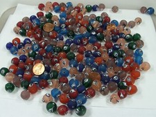 2 Pounds Assorted Colors India Handmade Evil Eye Glass Beads Bulk Lot TAN-7