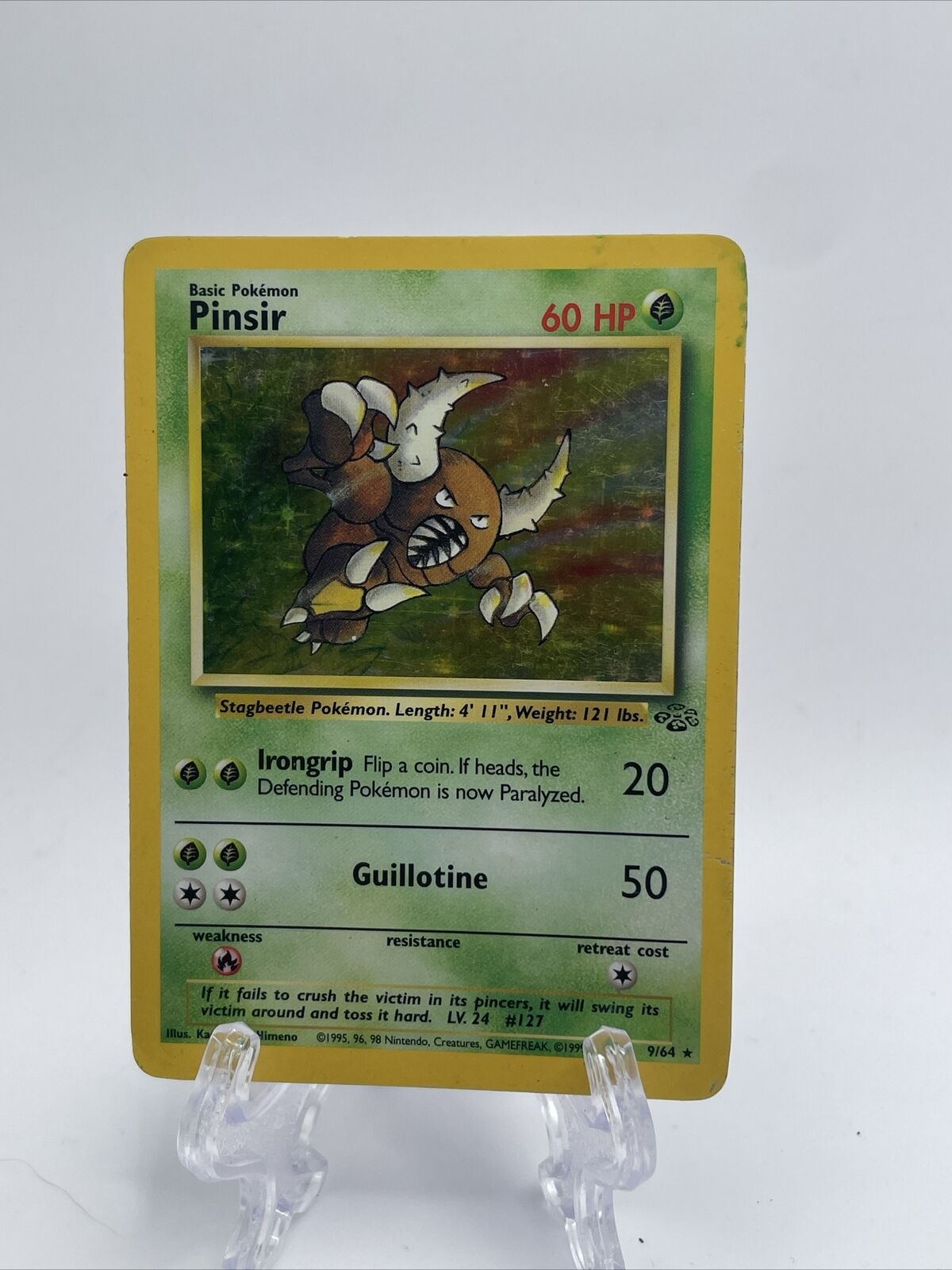 1999 Jungle Set Pinsir Holo 9/64 Rare WOTC Pokémon Card TCG -Original