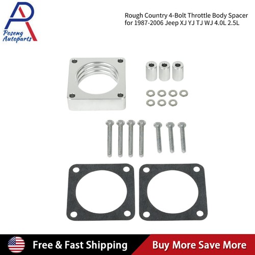 4Bolt Throttle Body Spacer for 198706 Jeep XJ YJ TJ WJ 4.0L 2.5L