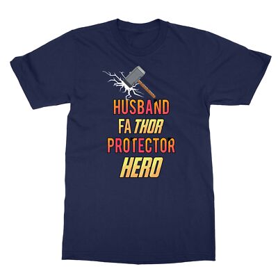 Husband Fathor Protector Hero Father's Day Daddy Parenthood Men's T-Shirt