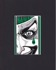 8X10" Matted Art Print DC Comic Book Batman: The Joker, Green Tear