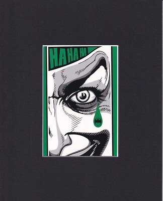 8X10'' Matted Art Print DC Comic Book Batman: The Joker, Green Tear