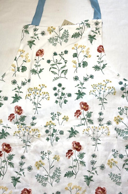 MARTHA STEWART APRON MARTHAS GARDEN FLOWERS SIZE 31 X 30 NWT