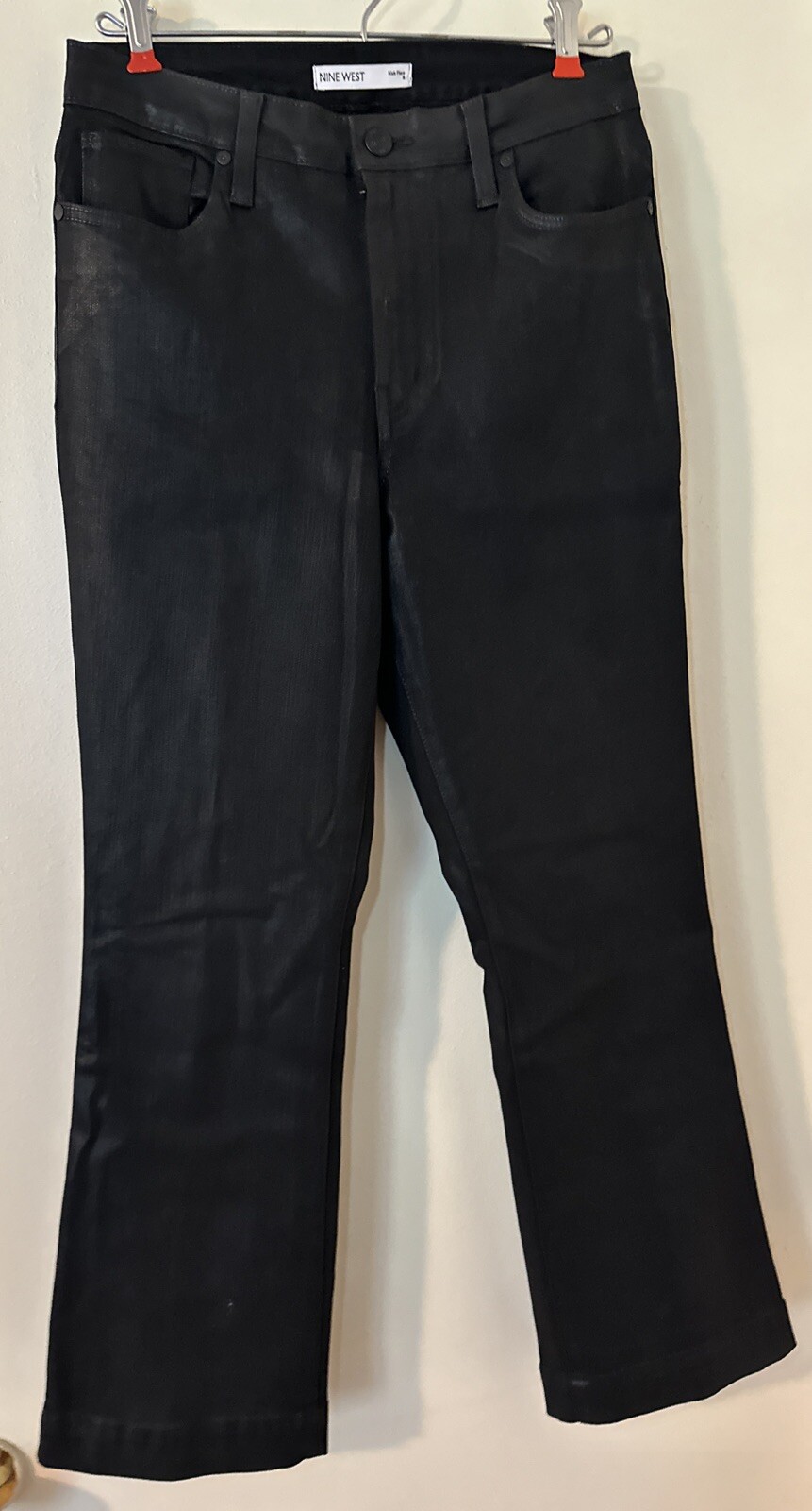 NINE WEST Womens Kick Flare Jeans size 8 Reg. $ 50 Black thumbnail 2