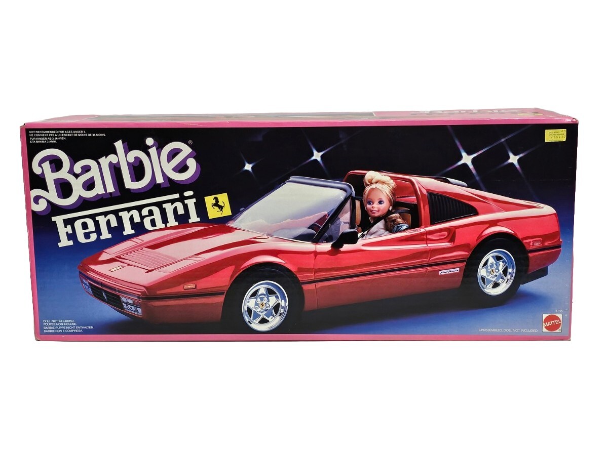 VINTAGE 1987 Mattel Barbie Red Ferrari Car &num;3136&comma; NEW in BOX