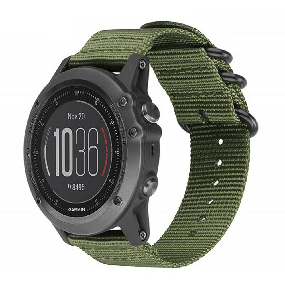 Fortolke rør vigtigste Watch Band For Garmin Fenix 5X 5 5S Plus Fenix 3 HR Military Nylon Wrist  Strap | eBay