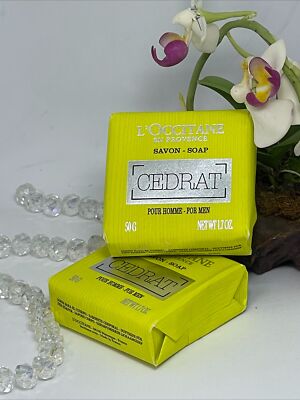 2x L'Occitane En Provence Cedrat Soap for Men - 1.7 oz - New