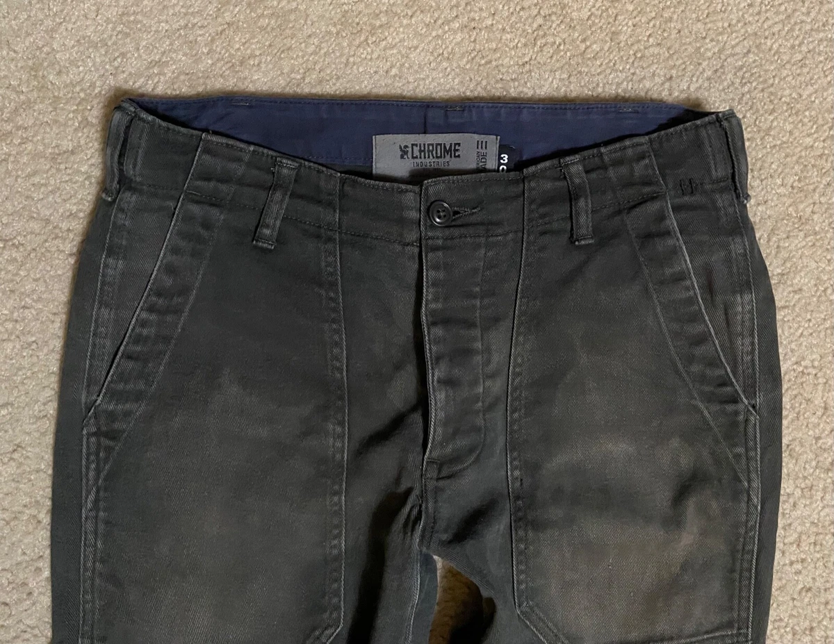 CHROME INDUSTRIES pants DISTRESSED Commuter Jeans (30W x 31L) grey black  SLIM | eBay