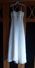 NEW wedding dress bridal gown dress cream ball gown size 40 M beaded embroidery