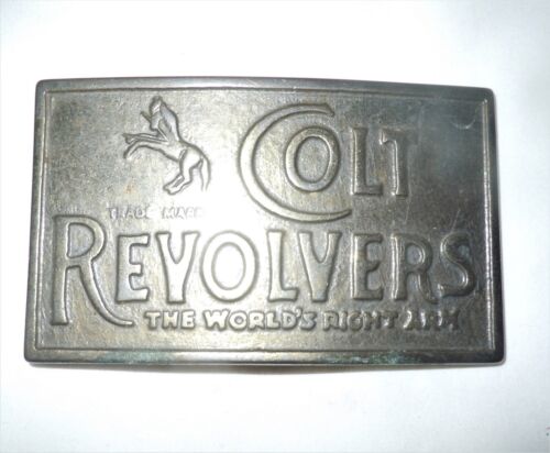 Colt Revolvers Armi da Fuoco Western Cowboy Fibbia Cintura Vintage - Foto 1 di 2