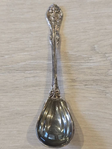 KING EDWARD GORHAM Sterling Silver Sugar Shell Spoon 5 3/4" W/ Vintage Monogram