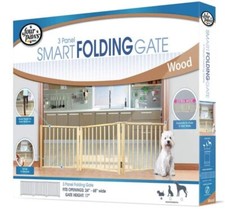 Dog, Four Paws Free Standing Gate for Small Pets - 3 Panel 24"-64" Wide 