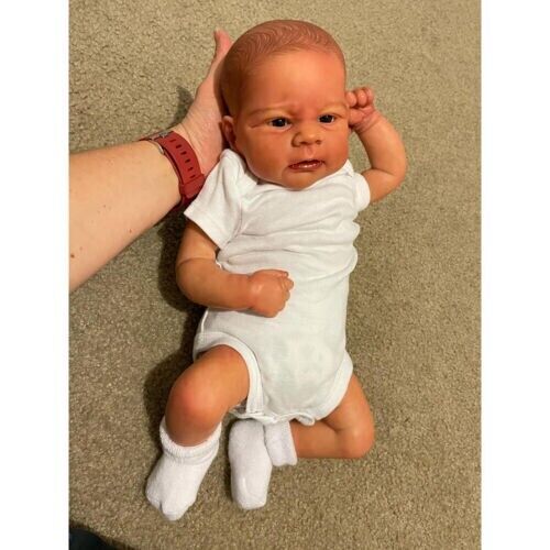 45CM Bebe Reborn Doll Girl Full Body Soft Solid Silicone Reborn