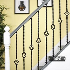 Single Basket Rope Twist Stair Spindle With Adjustable Fixing Brackets