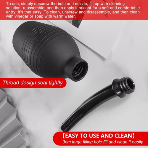 310ml Anal Vaginal Bulb Douche Colonic Irrigation Rubber Enema Bag Cleaner Kit - Picture 10 of 12