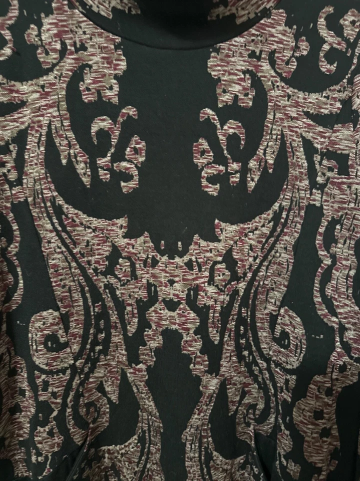 Vestido recto túnica Free People negro cachemir moderno Love cuello falso elástico XS Foto 3 de 4